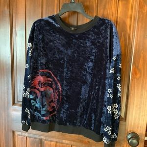 Princess blue velour longsleeve size extra large